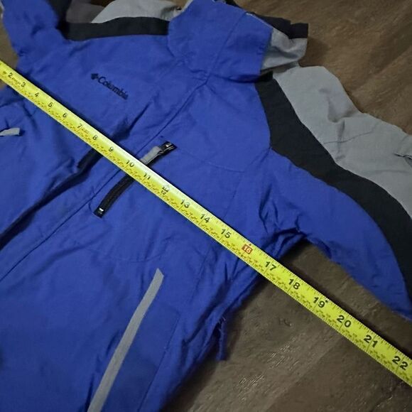 Columbia Boys Ski Jacket Coat Blue Gray Size 8 Youth Omni Tech Waterproof Snow - Picture 15 of 16